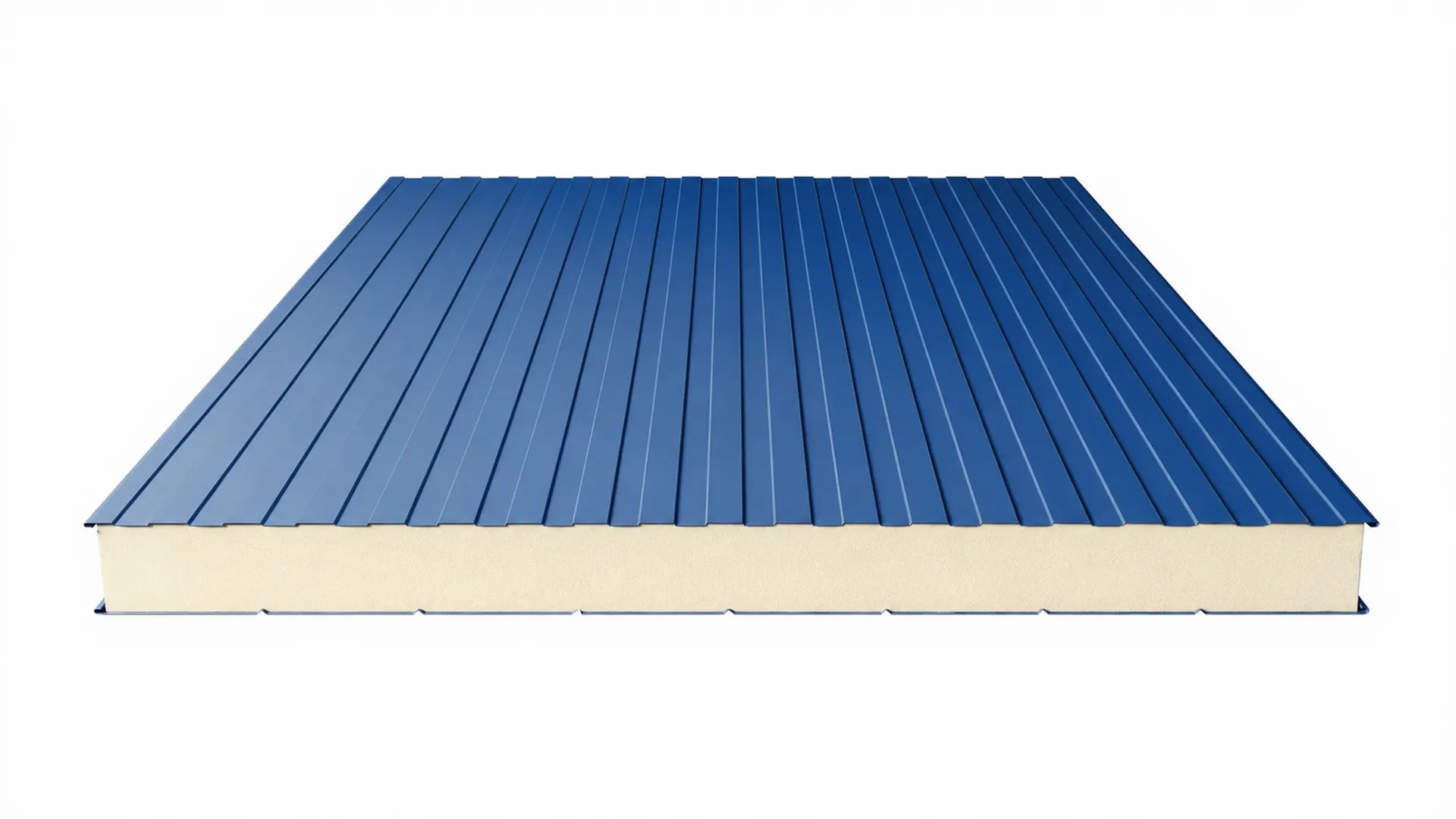 Стеновая сэндвич-панель PUR (пенополиуретан) 200 мм цвет RAL (полиэстер) верх 0,7 мм / низ 0,45 мм (ширина 1200 мм)